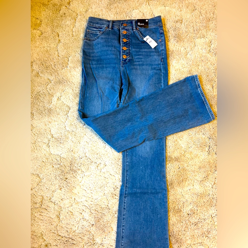 NWT Express Size 8R Super High Rise Flare Stretch Jeans